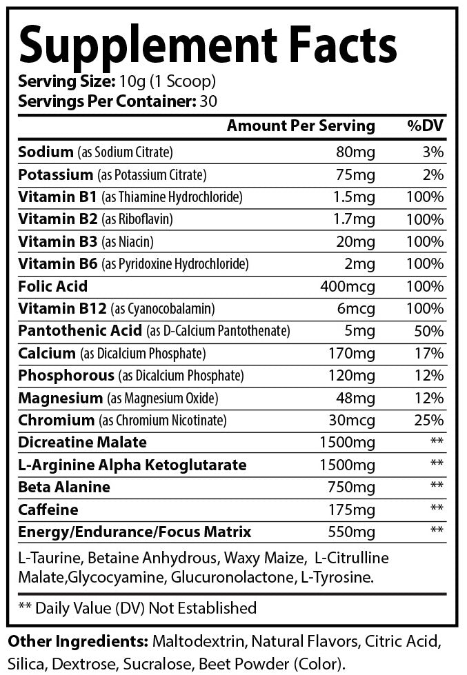 High performance Pure Energy pre-workout. By PureEx (honeydew watermelon)