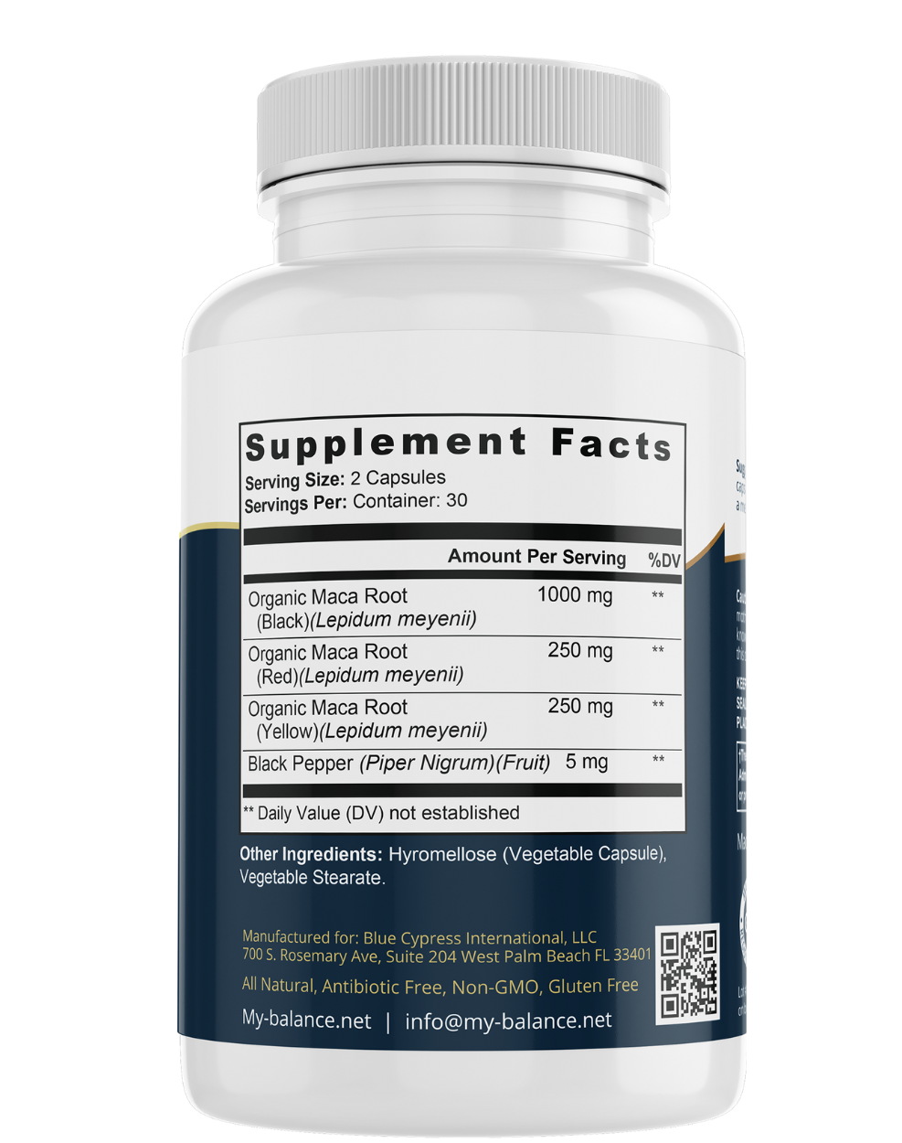 Organic MACA Root Capsules by My Balance.