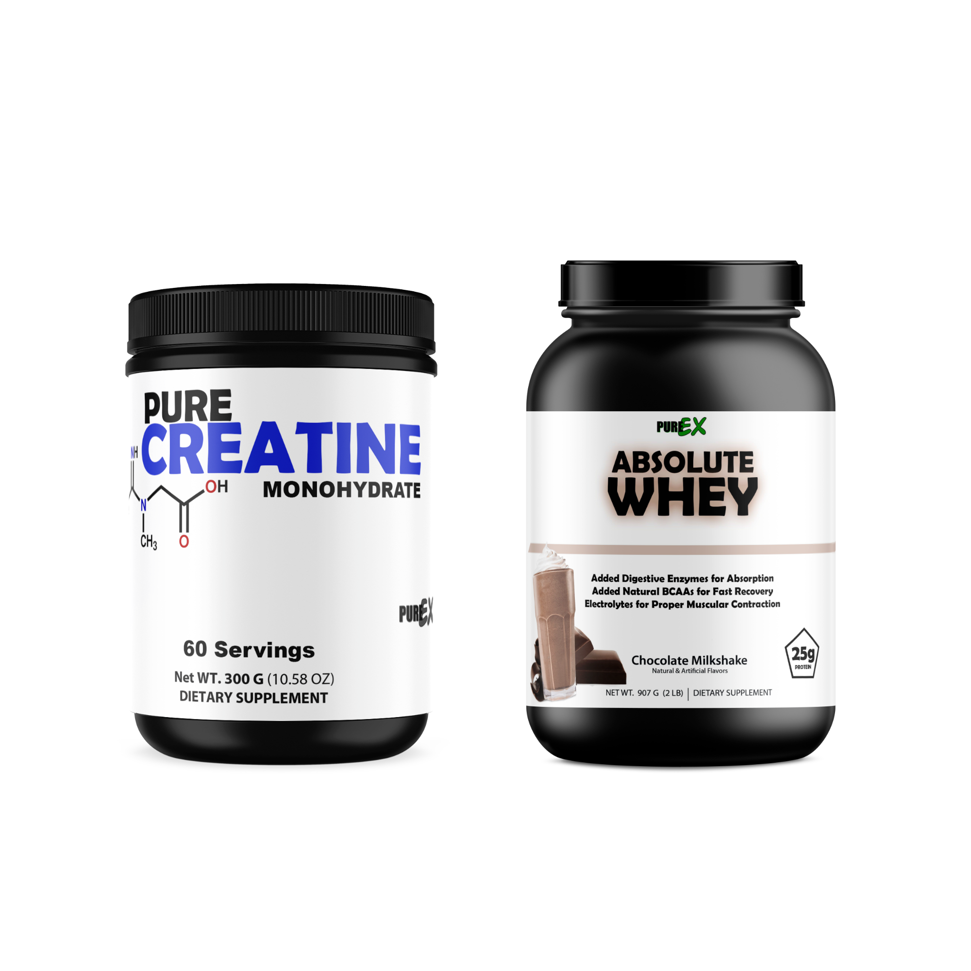 Creatine + Protein bundle by PureEx