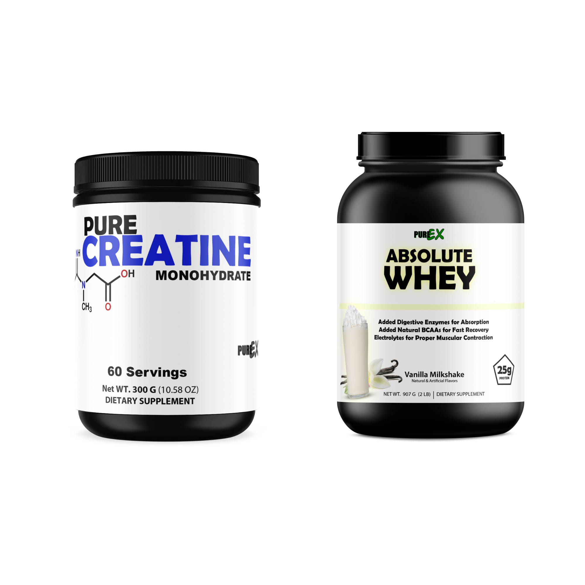 Creatine + Protein bundle by PureEx