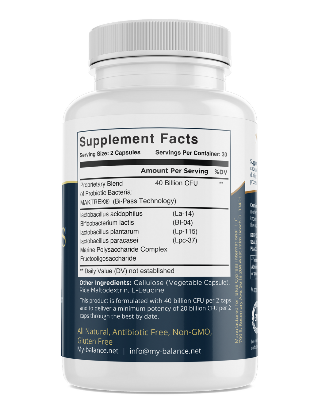 Probiotics 40 Billion by My Balance.