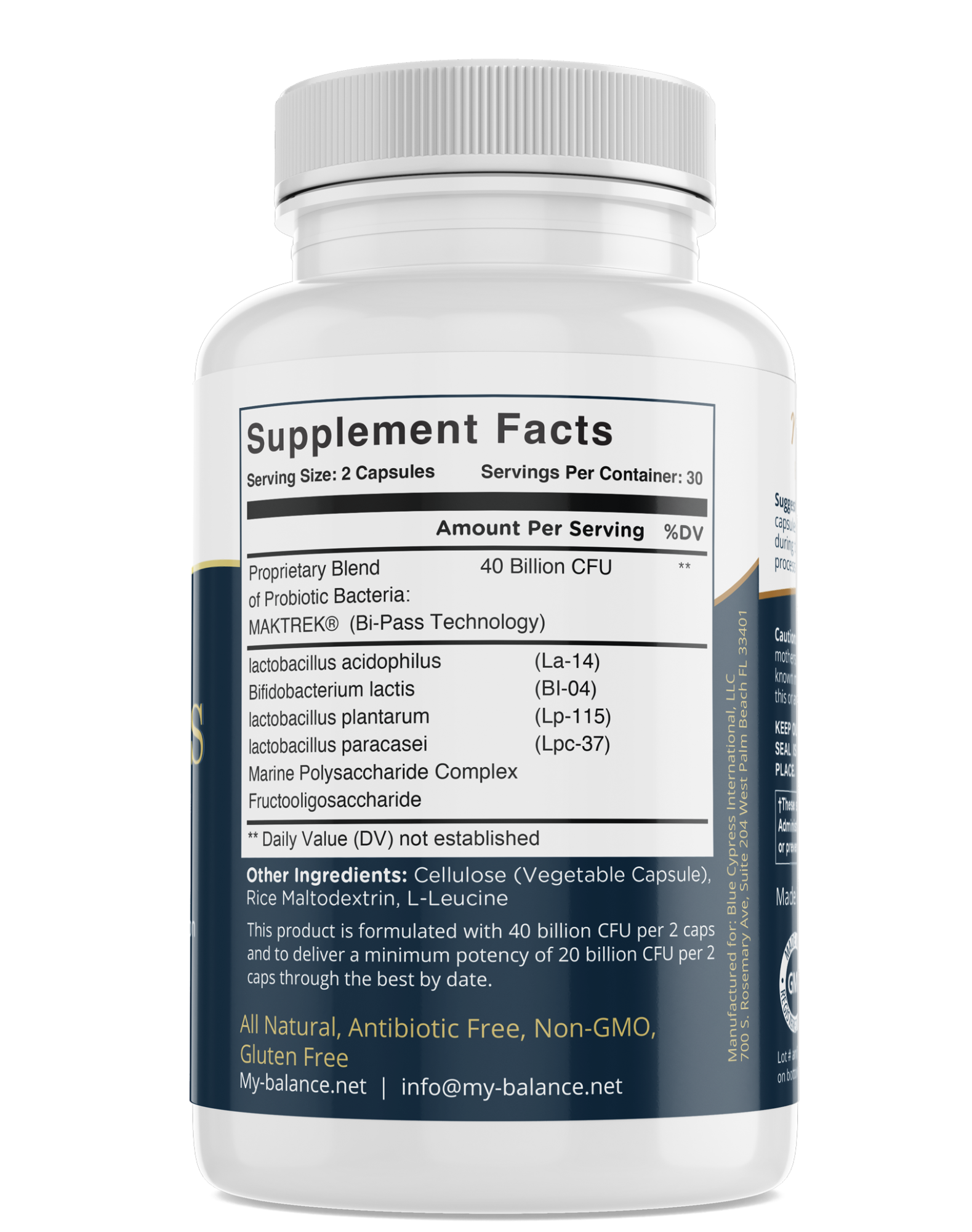 Probiotics 40 Billion by My Balance.